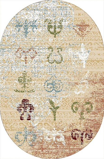 1,5*2,3м Ковер ARTEMIS 605 BEIGE/BLUE Овал